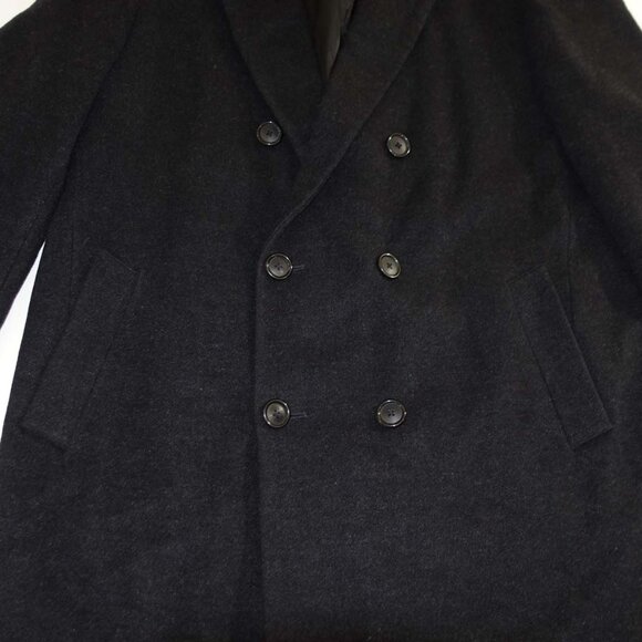 Nautica Men's Overcoat Size 44 Regular Charcoal Gray Wool Blend Winter Coat 44R - Picture 2 of 8